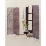 David Hockney (b.1937) 'Rose in a window', lithograph, 50cm x 39.5cm Overall scuffs, marks and