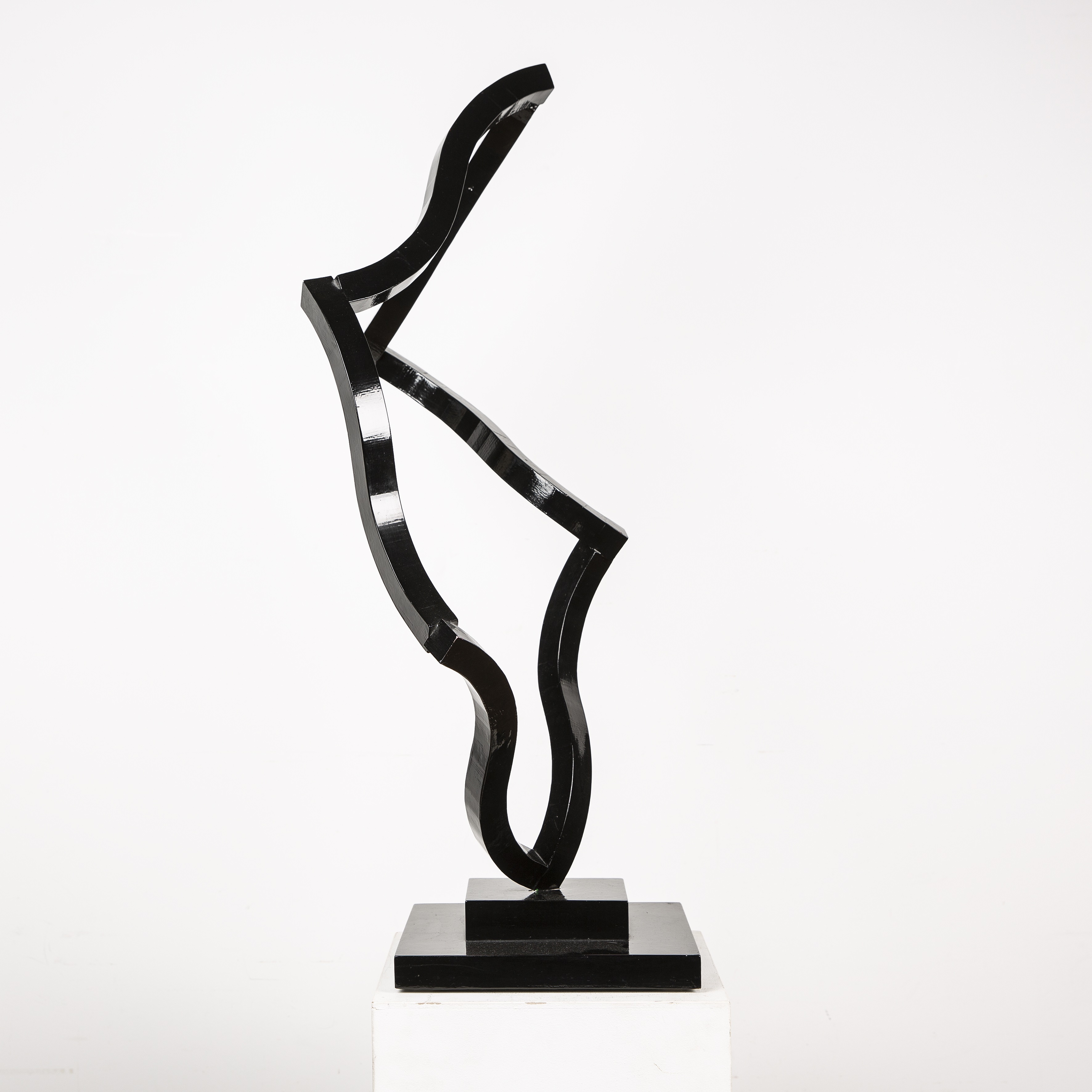 David Sawyer (20th Century) 'Silhouette', painted wooden abstract sculpture, 96cm high x 49cm - Image 2 of 4