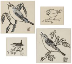 Reginald William 'Reg' Gammon (1894-1997) 'Studies of birds for Christmas greetings cards', pen