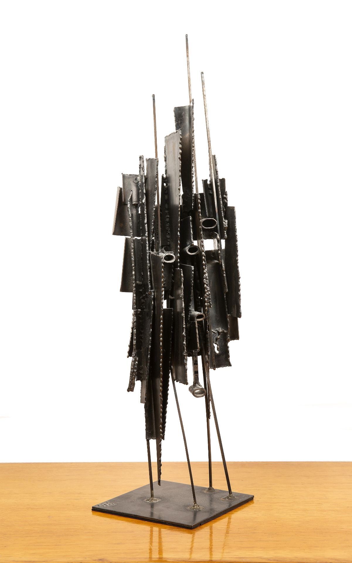 George Pickard (1929-1993) 'Abstract tower', welded iron sculpture, signed and dated 1967 to the