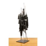 George Pickard (1929-1993) 'Abstract tower', welded iron sculpture, signed and dated 1967 to the