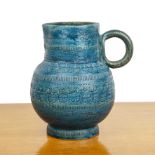 Aldo Londi (1911-2003) for Bitossi Rimini pottery jug in blue glaze, indistinct marks to the base,