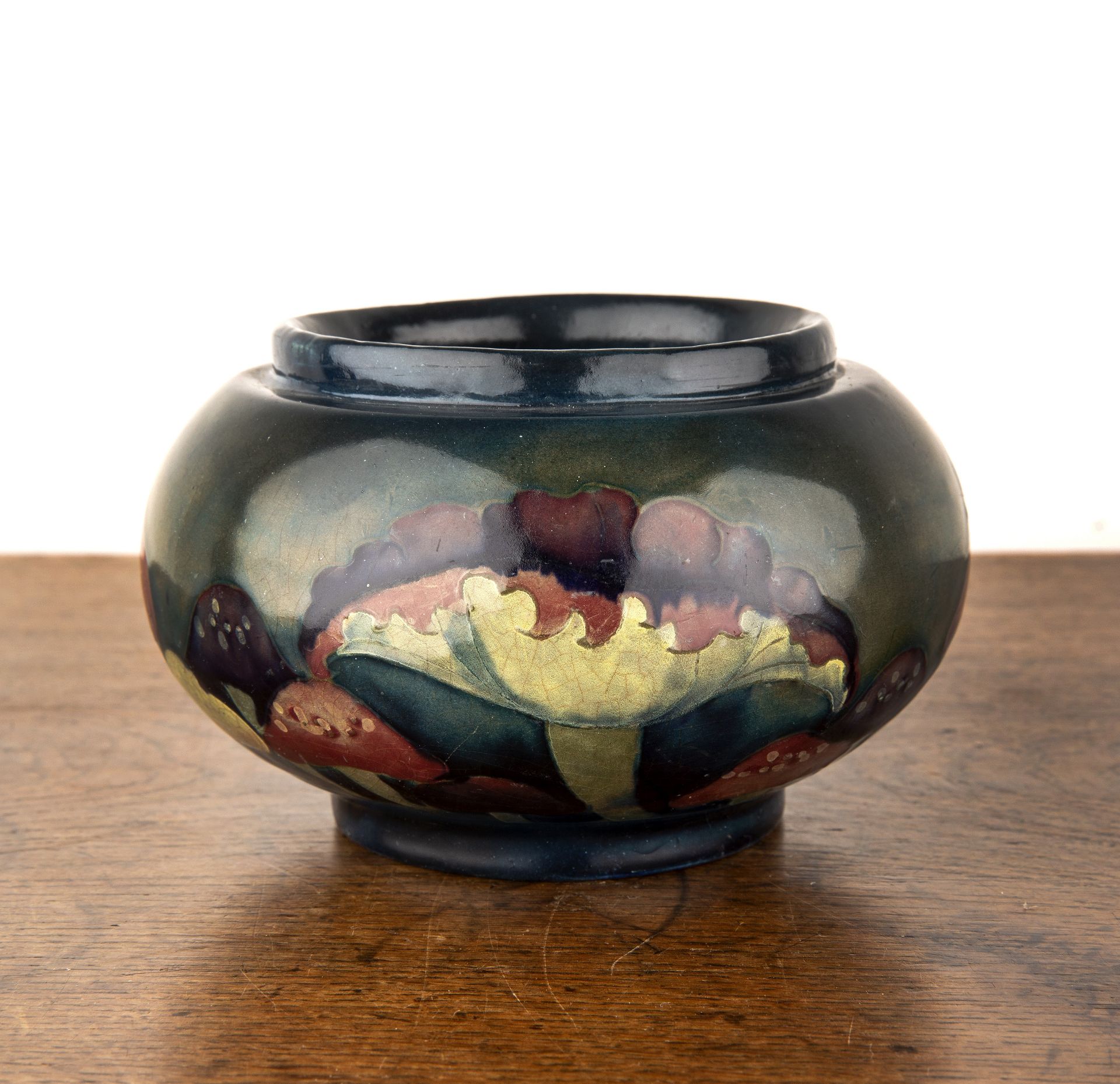 William Moorcroft (1872-1945) for Moorcroft Pottery 'Claremont' squat vase, impressed marks and - Image 3 of 5