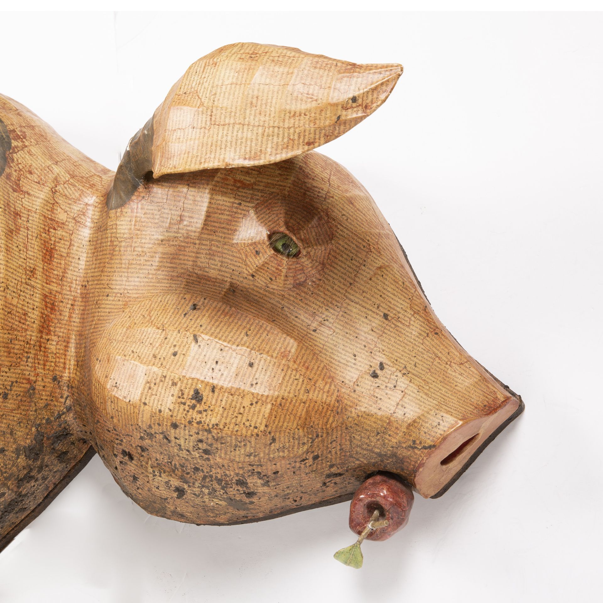 David Farrer (b.1968) 'Old spot pig', papier-mâché sculpture, serial number: 040323 on label to - Image 2 of 12