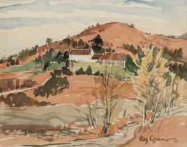 Reginald William 'Reg' Gammon (1894-1997) 'Landscape', watercolour, signed lower right, 24cm x