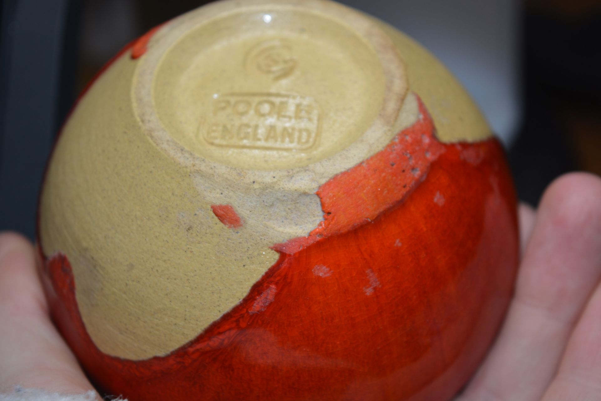 Guy Sydenham (1916-2005) for Poole Pottery small bud vase with bright red glaze, impressed marks - Image 5 of 13