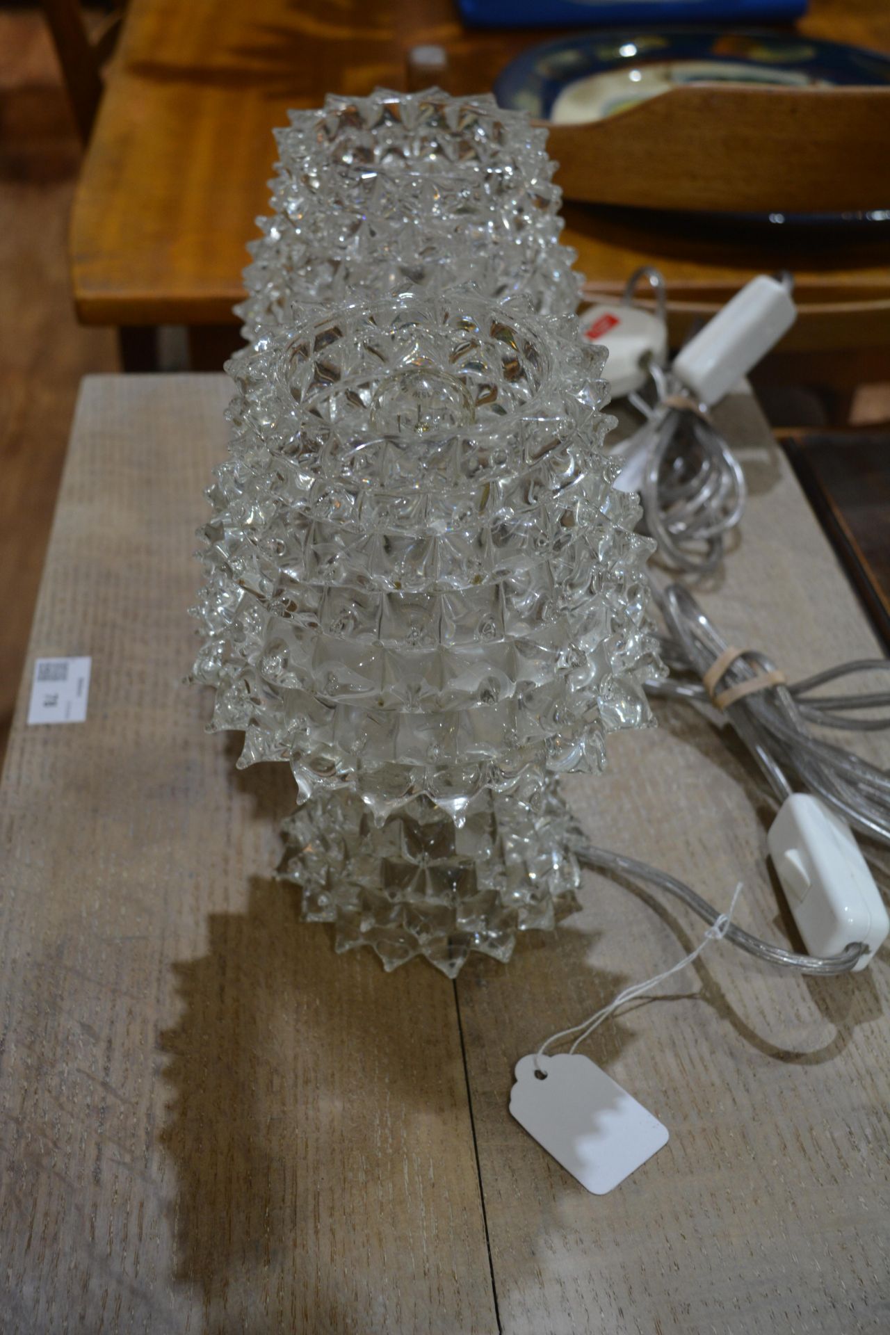 Barovier & Toso for Murano pair of 'Rostrato' style glass table lamps, 19cm high overall (2) One top - Image 7 of 9