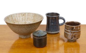 David Lloyd-Jones (1928-1994) studio pottery yunomi, with incised decoration, impressed mark to