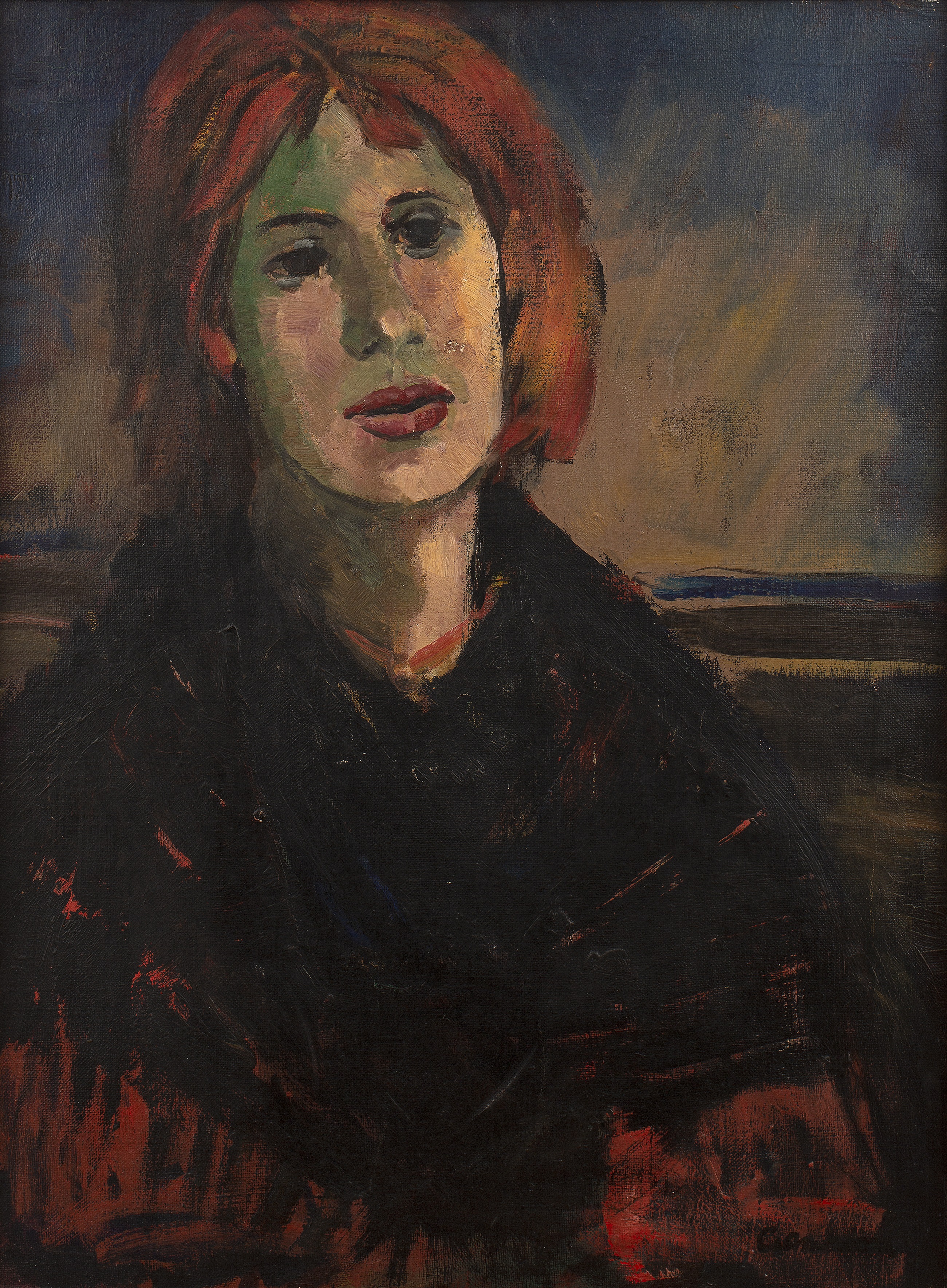 Reginald William 'Reg' Gammon (1894-1997) 'Girl with red hair', oil on canvas, signed and dated 1965