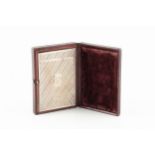 A William IV Scottish silver card case, of rectangular form, engraved with a tartan design, the
