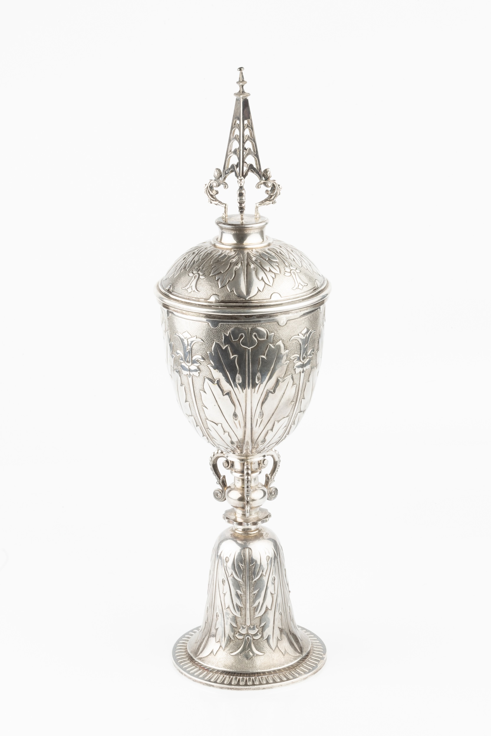 A George V silver Arts & Crafts steeple cup and cover, by Keswick School of Industrial Arts, - Image 2 of 5