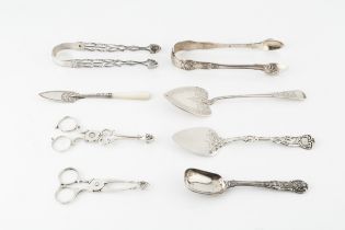 A pair of mid 18th century silver sugar nips, by John Cormick, London circa 1760, 12cm long, a