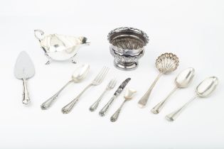 A part service of Portuguese silver flatware, by Topazio, comprising 6 pastry forks, 6 teaspoons,