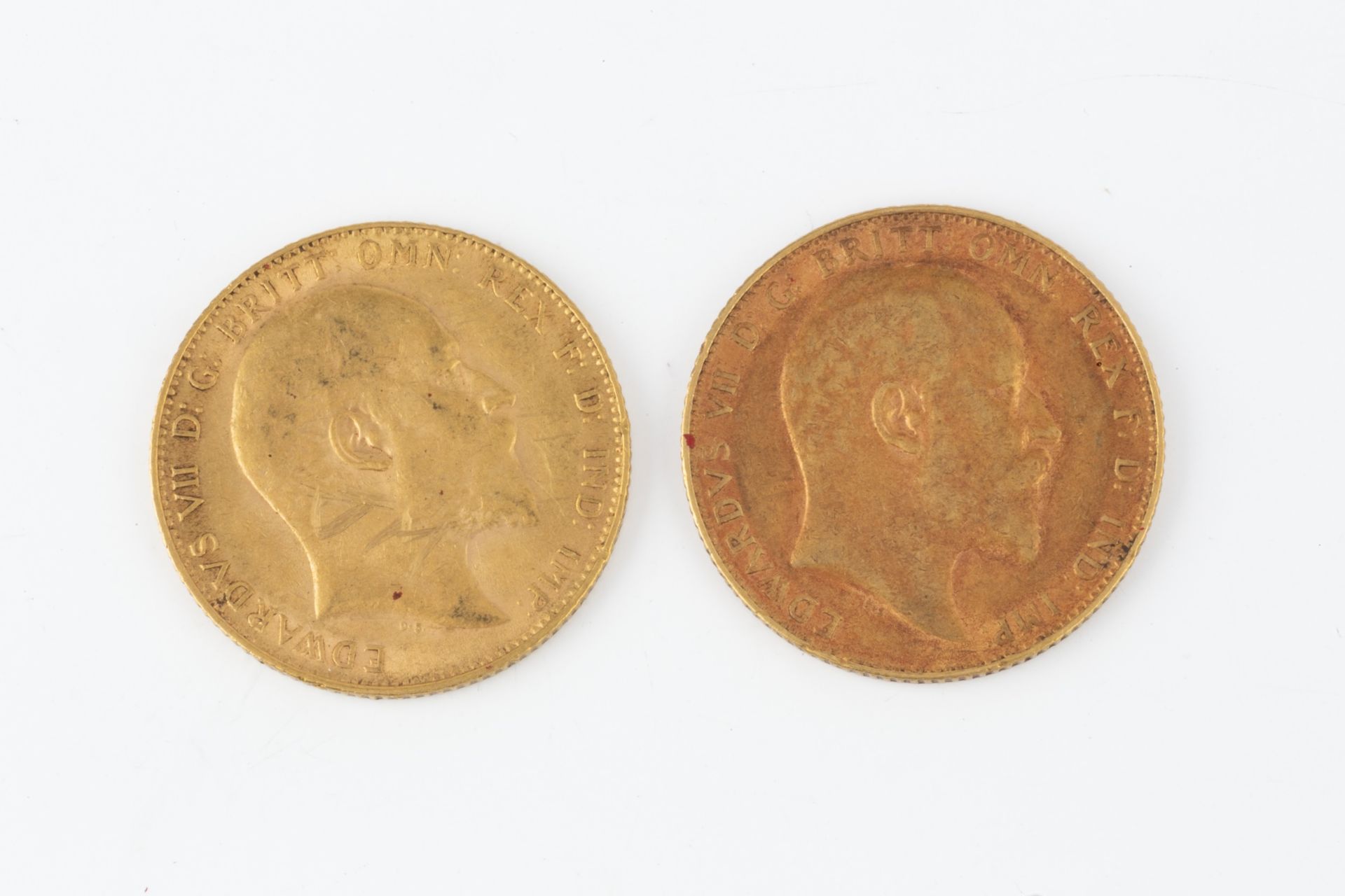 An Edward VII sovereign, 1908, and another, 1910. (2) - Image 2 of 2