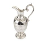 A silver limited edition commemorative wine ewer, for the silver wedding of Queen Elizabeth II 1972,