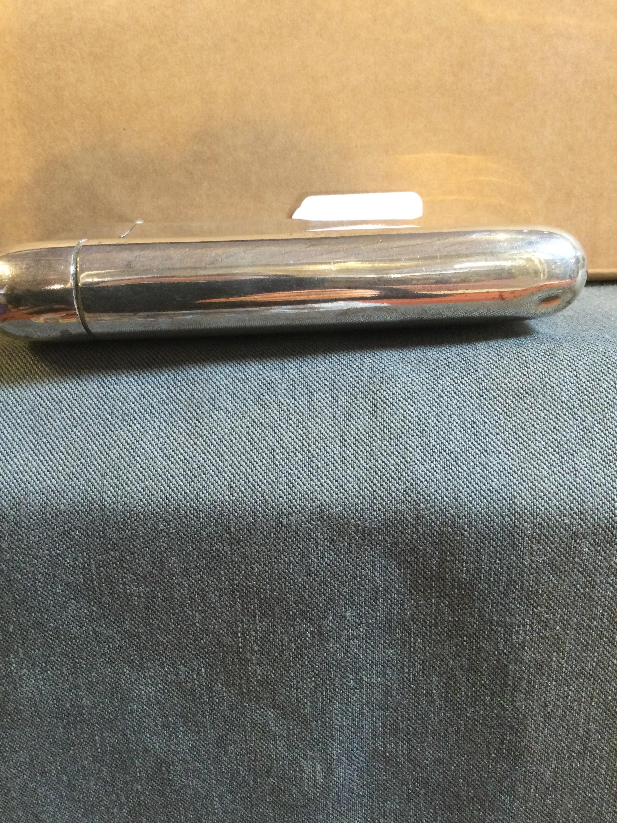 A late 19th century Chinese export silver cigar case by Wang Hing, of curved and rounded rectangular - Image 5 of 11