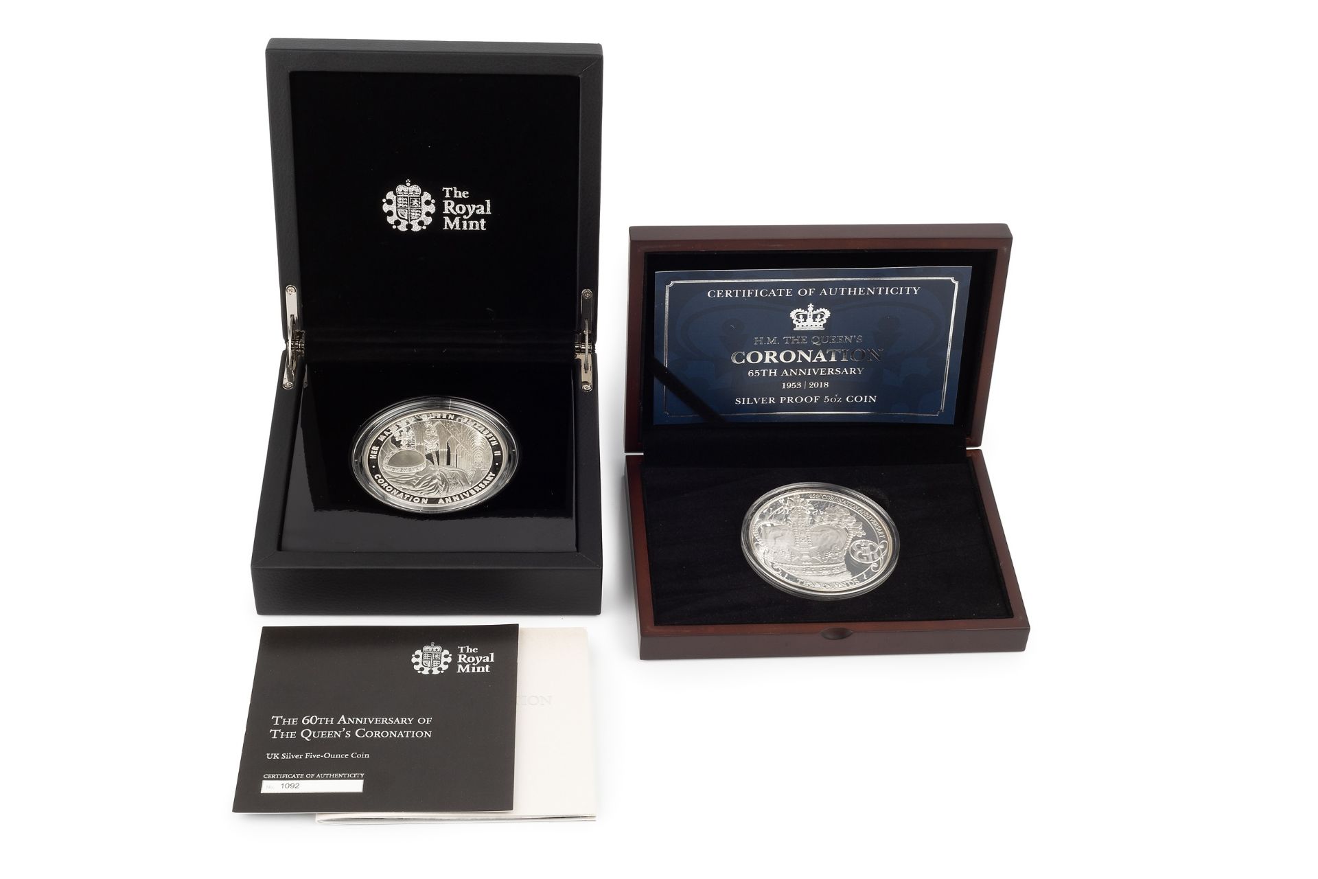 A Queen Elizabeth II Royal Mint silver ten pounds coin, '60th Anniversary of the Queen's Coronation'