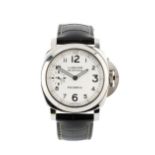 A gentleman's Panerai Luminor Marina automatic wristwatch, the white dial with seconds subsidiary