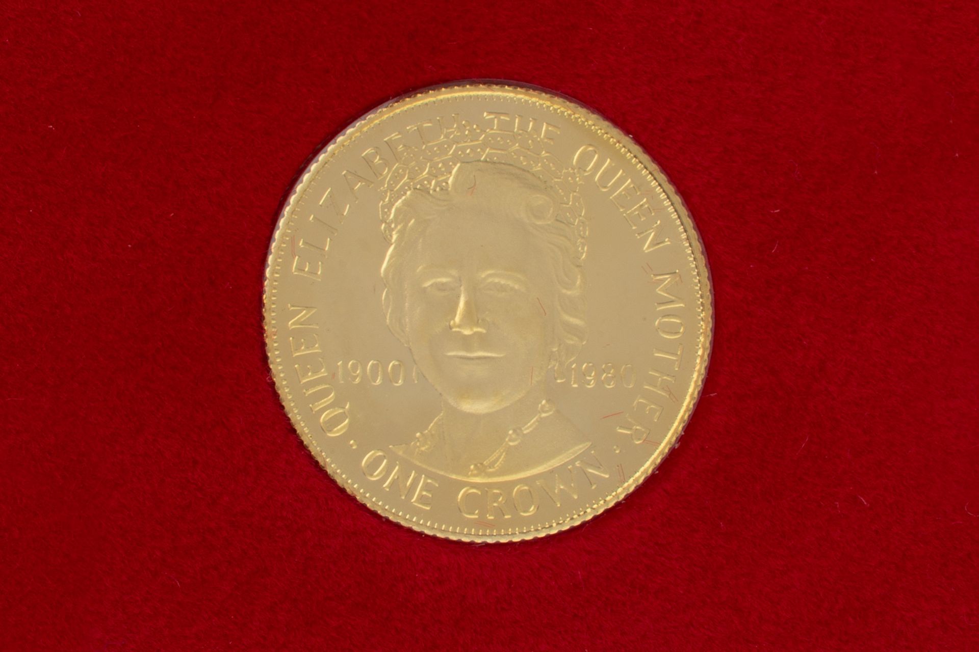 A Queen Mother 80th birthday Isle of Man gold crown, 1980 - Bild 3 aus 4