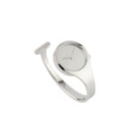 A lady's steel bangle wristwatch by Georg Jensen, no. 336, numbered 004210, 2.8cm wide