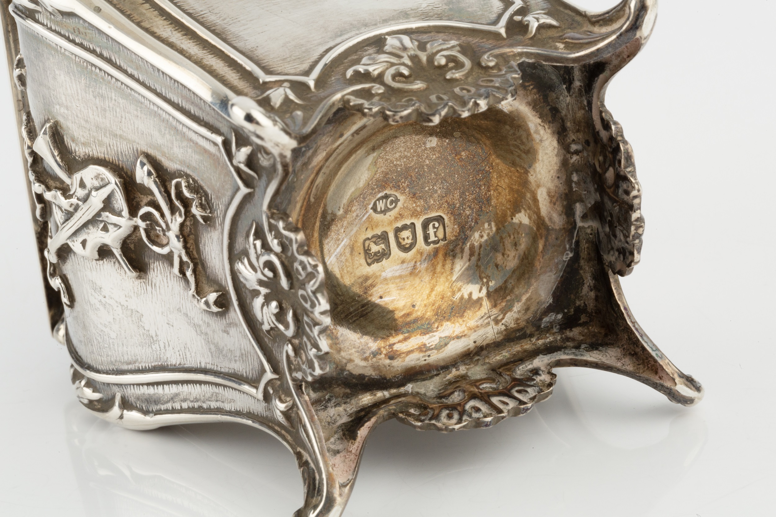 An Edwardian silver pot pourri box, in the form of a French style pedestal with pierced hinged - Image 3 of 3
