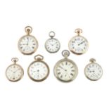A gold plated pocket watch by Elgin, the masonic dial with seconds subsidiary dial, and having