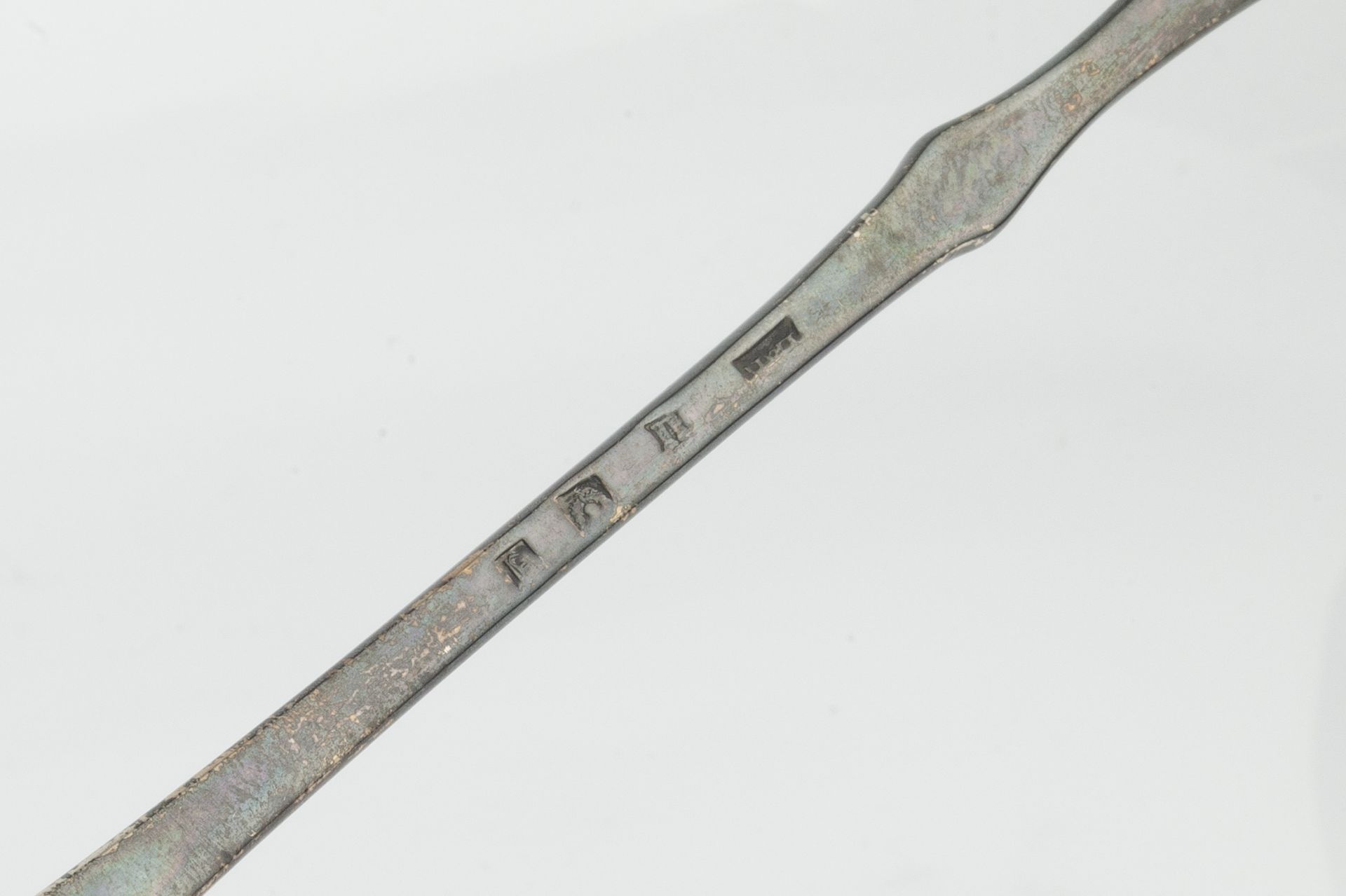 A George III Scottish silver soup ladle, of old English pattern, by Lothian & Robertson, Edinburgh - Image 2 of 3