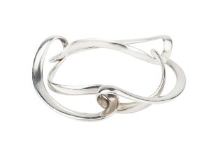 Regitze Overgaard (Contemporary) for Georg Jensen 'Infinity' bangle, signed and stamped '925S