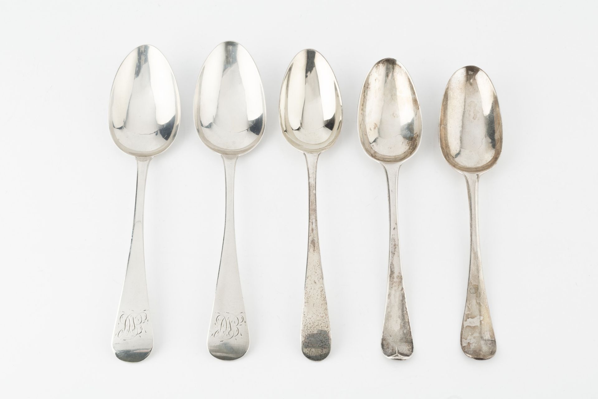 A George III silver old English pattern tablespoon, by Hester Bateman, London 1785, with incuse duty