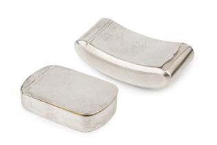 A George III silver snuff box, of rectangular form with rounded ends, by Thomas Willmore, Birmingham