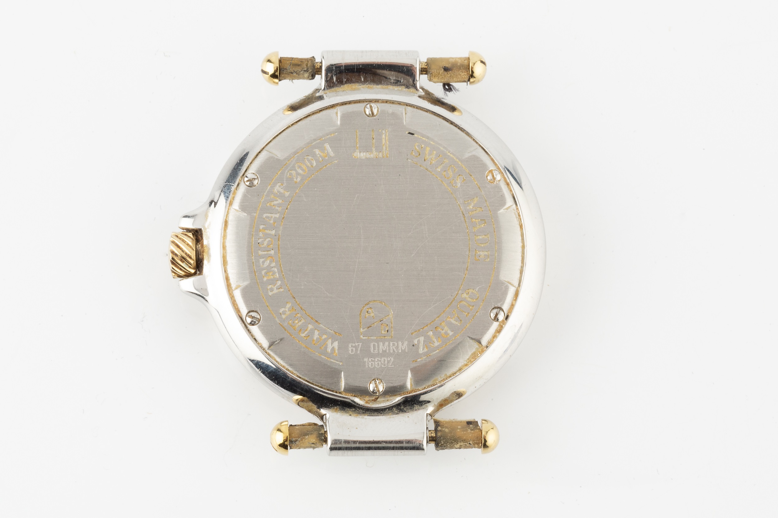 A gentleman's steel wristwatch by Dunhill, the circular white dial with Roman numerals, date - Image 2 of 2