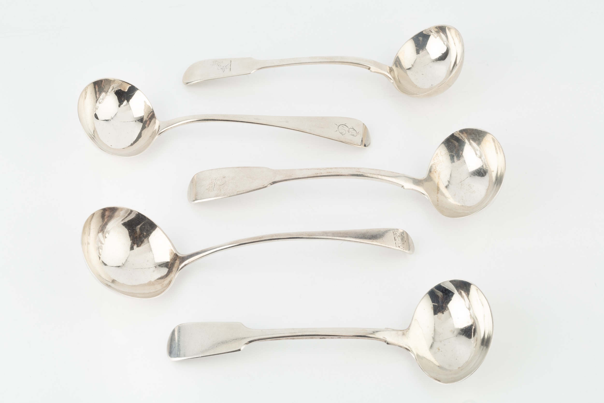 A George III silver fiddle pattern sauce ladle, by James Barber & William Whitwell, York 1812,