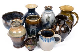 A collection of modern pottery