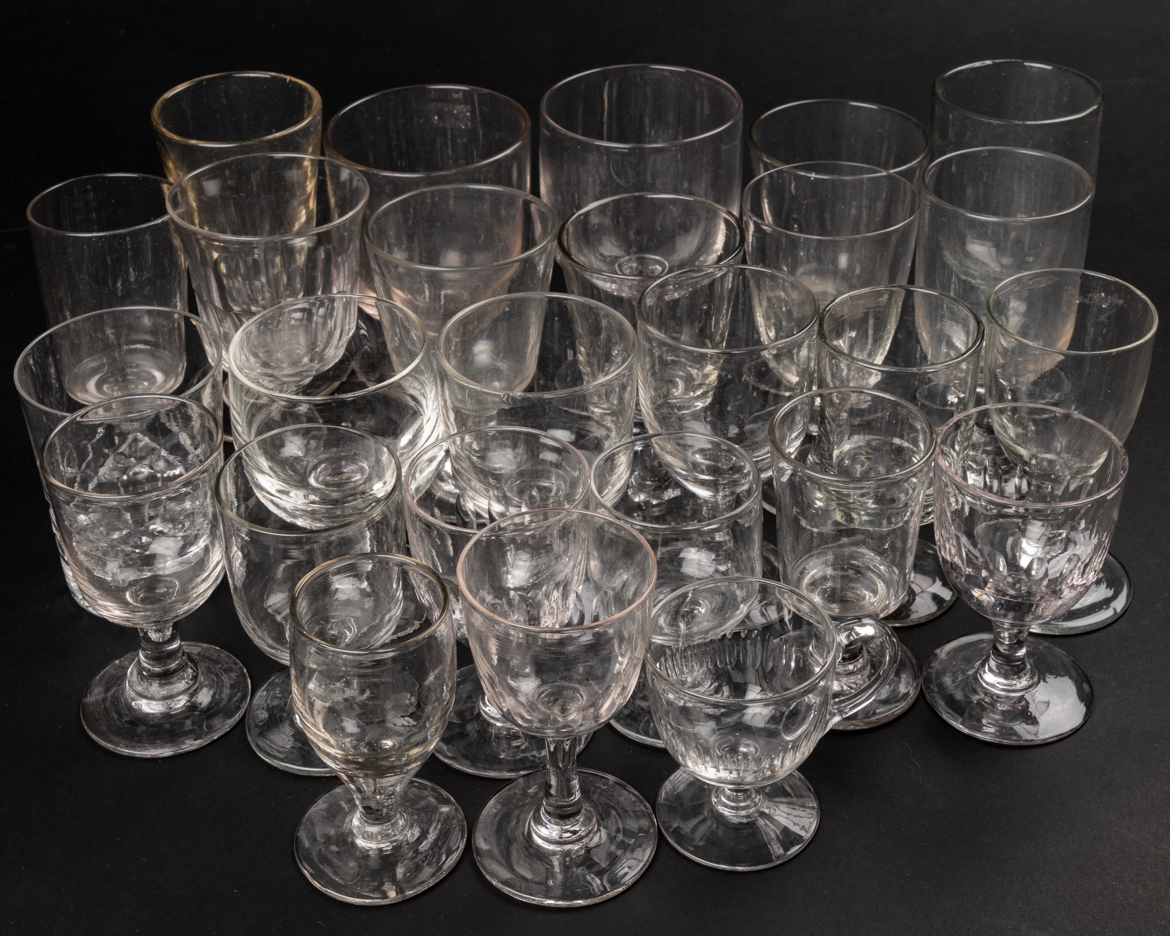 A collection of 19th century glassware