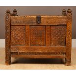 An Indian style hardwood marriage chest