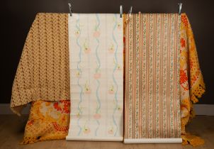A collection of wallpaper and fabrics