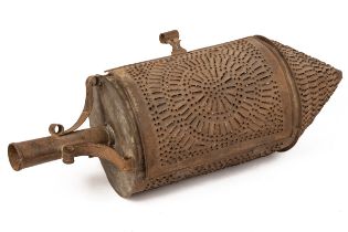 A 19th century pierced iron lantern