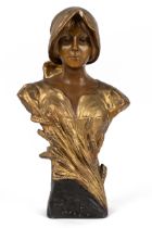 A Goldscheider terracotta bust of Ruth by Emmanuel Joseph Simon