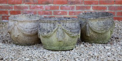 A set of three garden planters