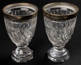 A pair of George III small sweet meat vases