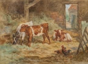 Claude Cardon (British 1864-1937), 'The Pets of the Farm'