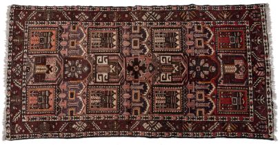 A 20th century hand-woven Hamadan style rug