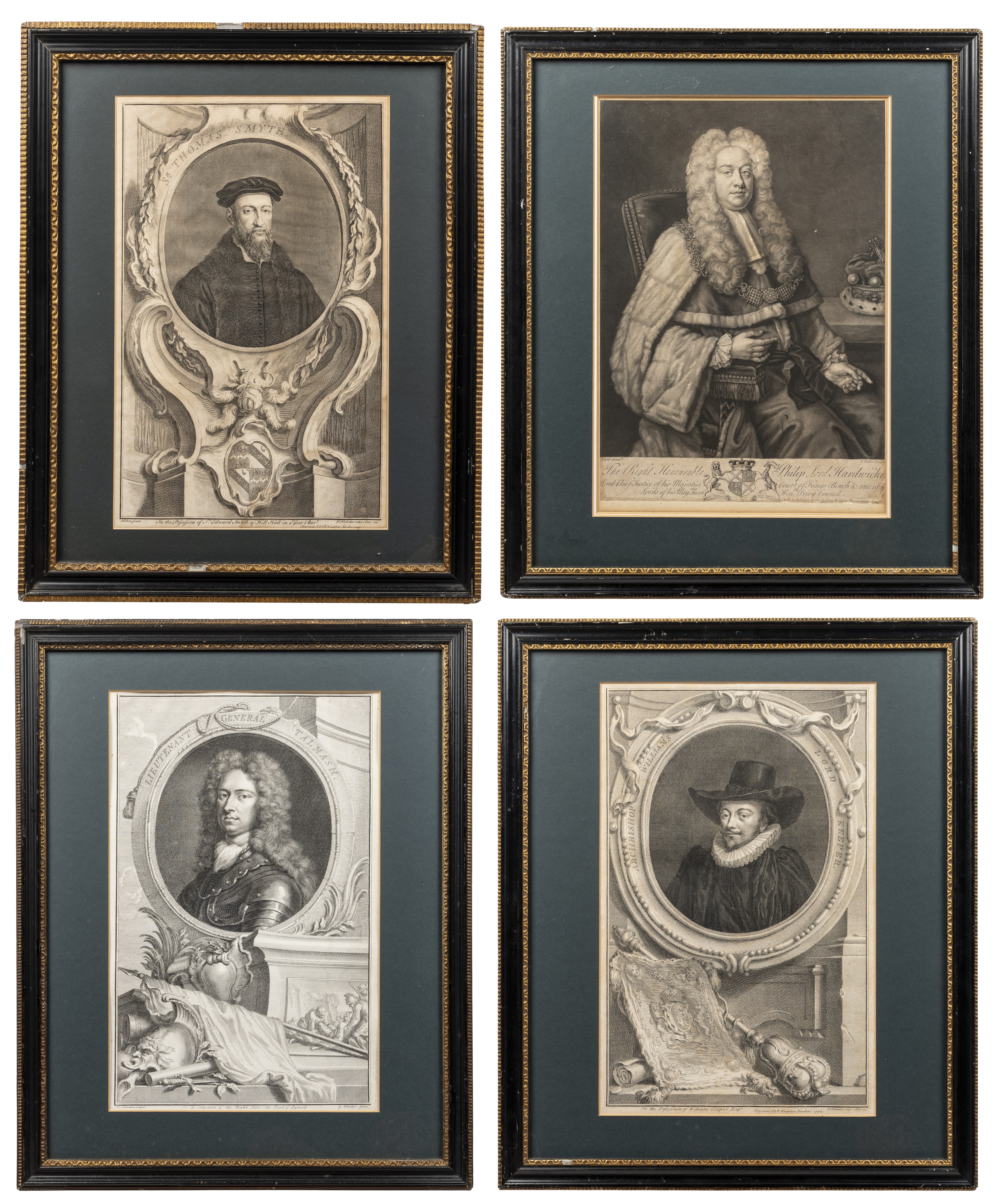 Ten etchings after portraits of notable men
