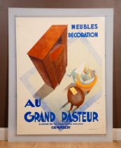 A framed Charles Villot original 1930s poster