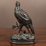 After Albert Dubucand (1828-1894), a bronze partridge