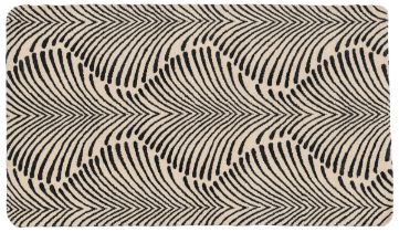 A modern zebra patterned rug