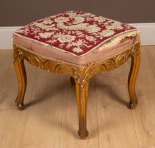 A Regency gilt stool