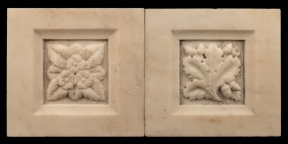 Two marble panels