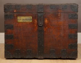 A 19th century Garrard's iron-bound oak silver chest