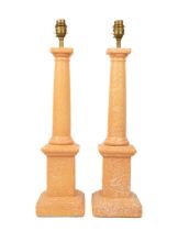 A pair of ceramic table lamps